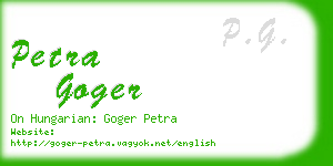 petra goger business card